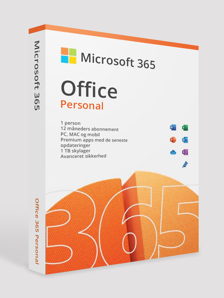 Microsoft Office 365 Personal - 1 års abonnement - Digital levering - Dansk